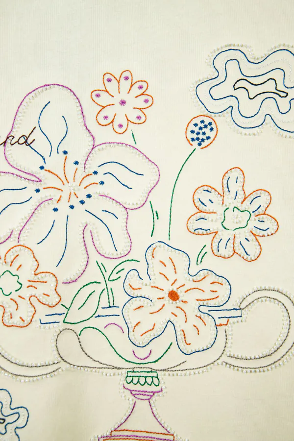 GOODBRAND 25ss Eternal Flower Embroidery Short Sleeve