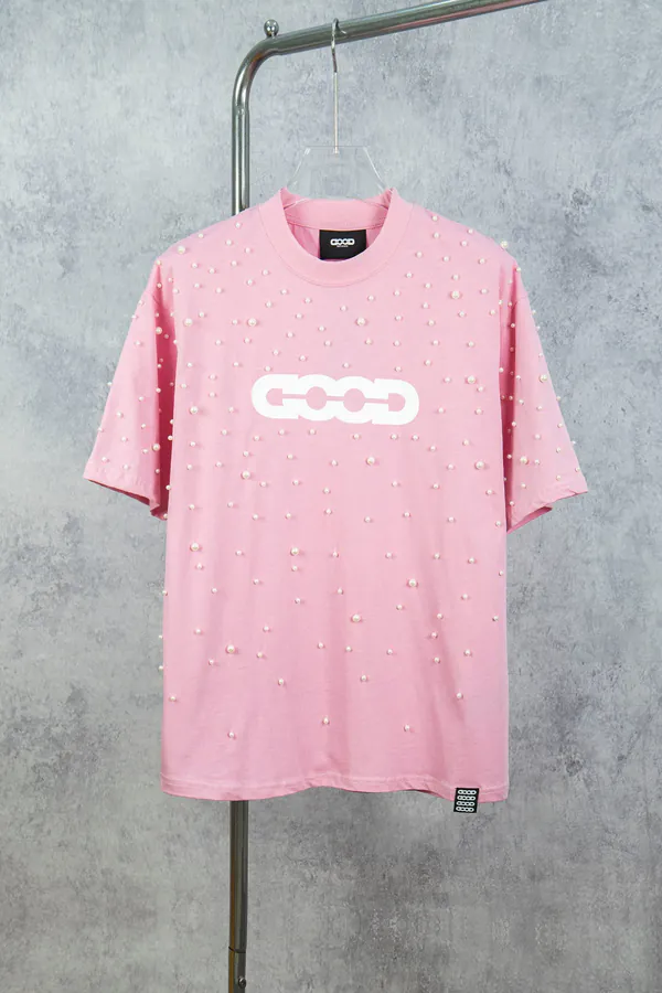 GOODBRAND 25ss Pearl Embroidery Short Sleeve