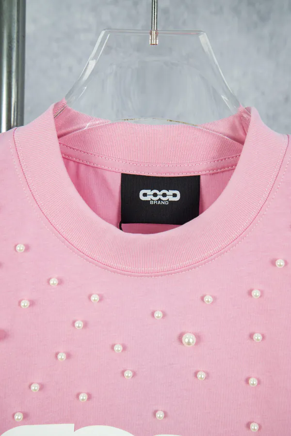 GOODBRAND 25ss Pearl Embroidery Short Sleeve