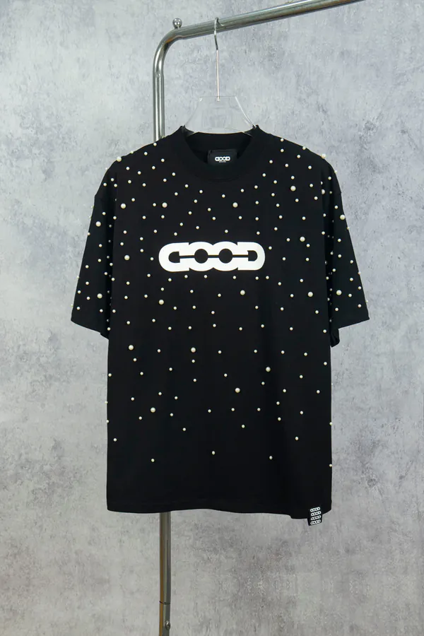 GOODBRAND 25ss Pearl Embroidery Short Sleeve