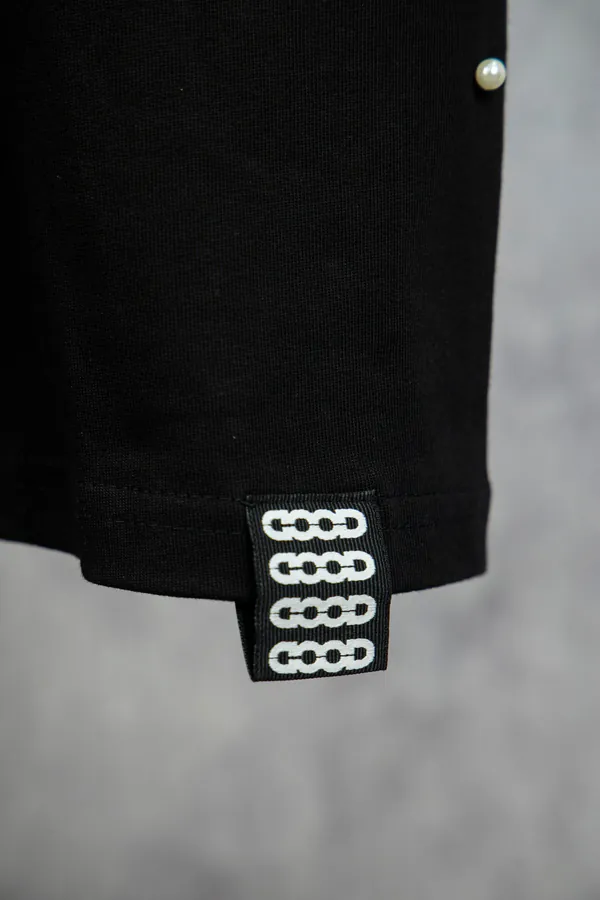 GOODBRAND 25ss Pearl Embroidery Short Sleeve