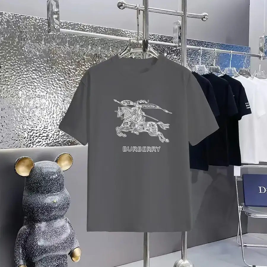 BURBERRY Barbour Print Round Neck Short Sleeve T Shirt