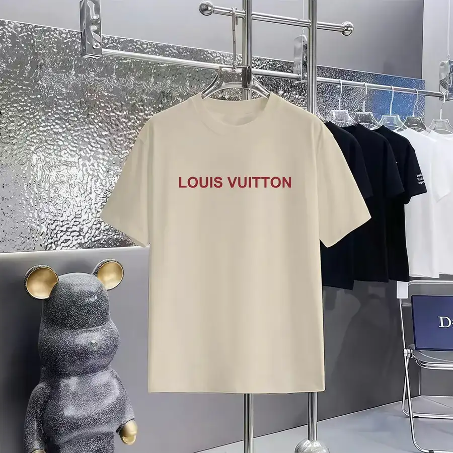 LOUIS VUITTON 160 Version Print Round Neck Short Sleeve T Shirt