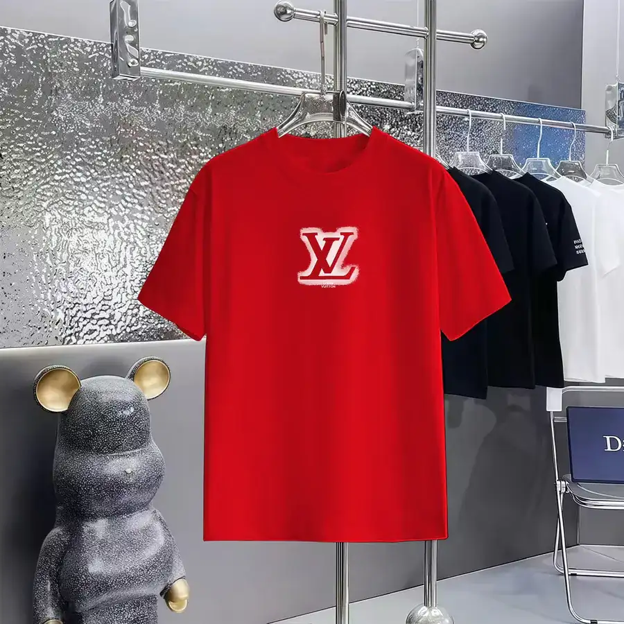 LOUIS VUITTON 160 Version Print Round Neck Short Sleeve T Shirt
