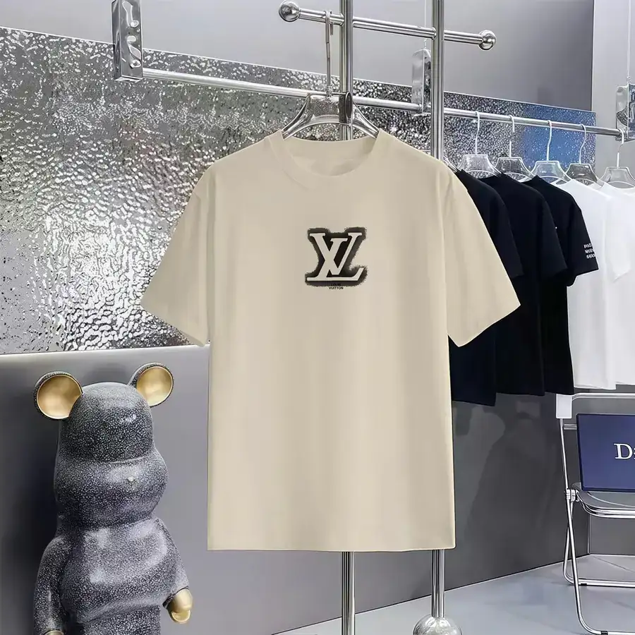 LOUIS VUITTON 160 Version Print Round Neck Short Sleeve T Shirt