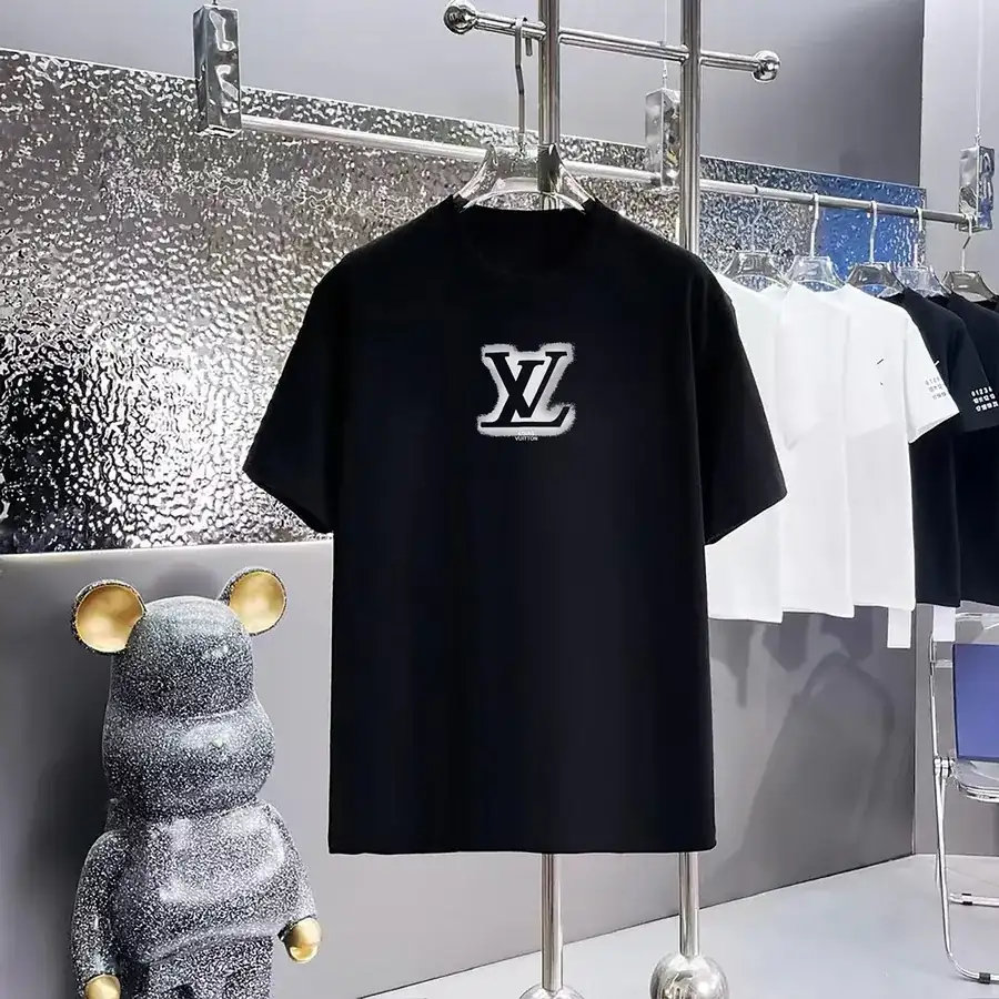 LOUIS VUITTON 160 Version Print Round Neck Short Sleeve T Shirt