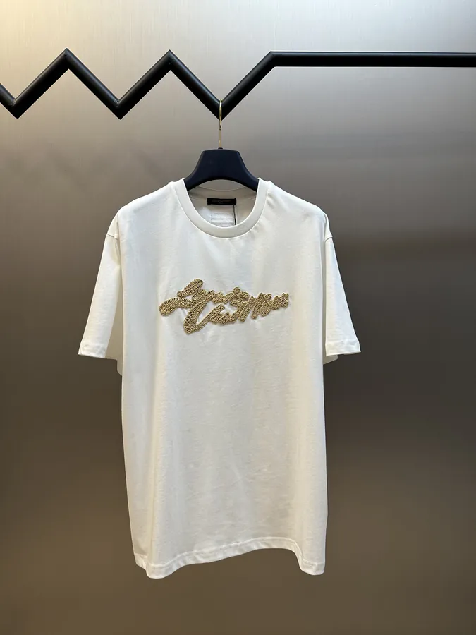 LV V Chronox Exclusive Marque L.Vuitton Déposée Embroidered T Shirt