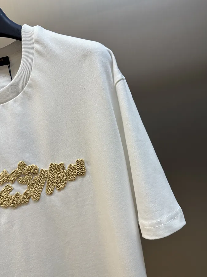 LV V Chronox Exclusive Marque L.Vuitton Déposée Embroidered T Shirt