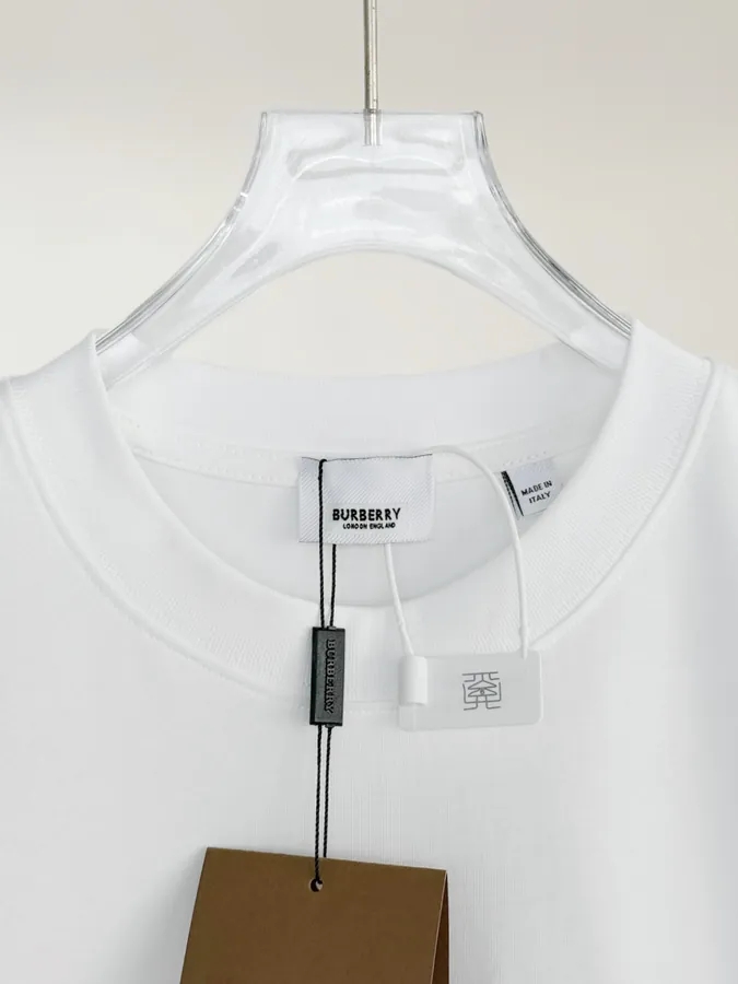 BURBERRY 2025 New Arrival Custom Logo Embroidery T Shirt