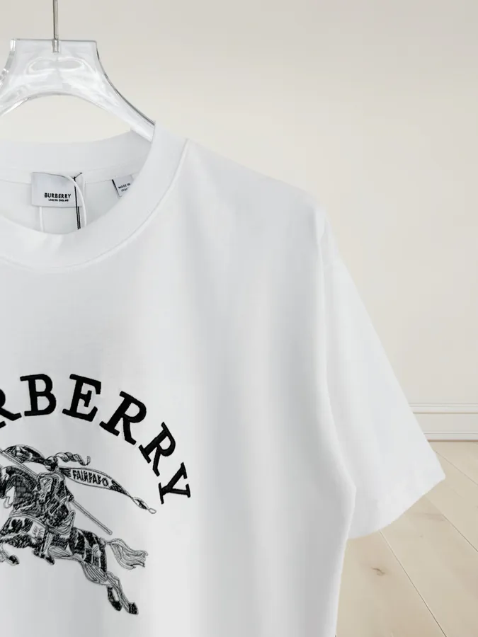 BURBERRY 2025 New Arrival Custom Logo Embroidery T Shirt