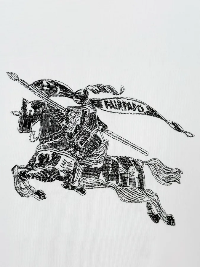 BURBERRY 2025 New Arrival Custom Logo Embroidery T Shirt