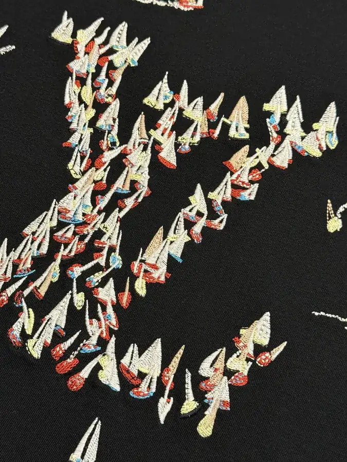 Louis Vuitton 2025ss Latest Embroidered Sail T Shirt