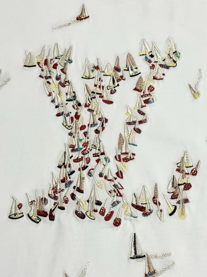 Louis Vuitton 2025ss Latest Embroidered Sail T Shirt