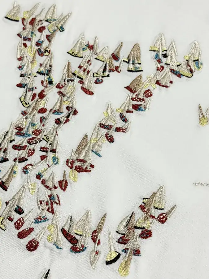 Louis Vuitton 2025ss Latest Embroidered Sail T Shirt
