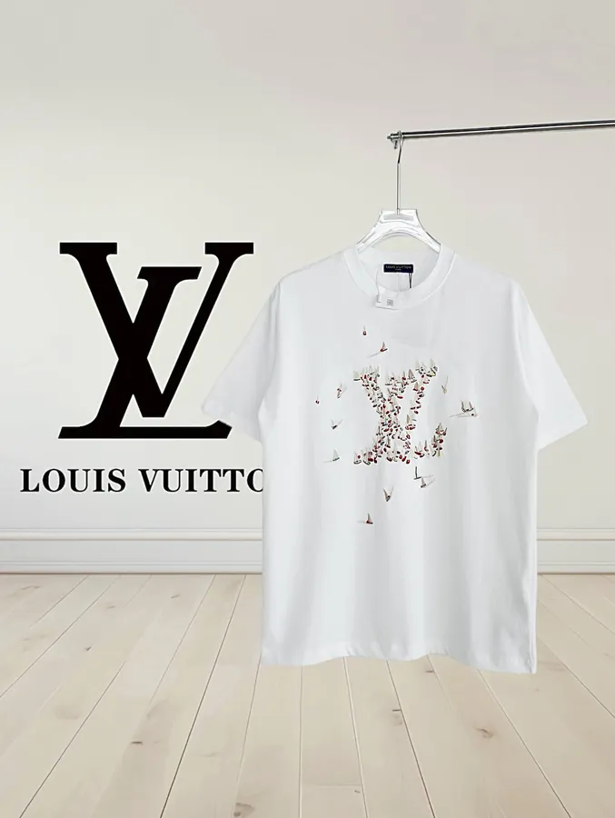Louis Vuitton 2025ss New Stitched Sail Short Sleeve T Shirt