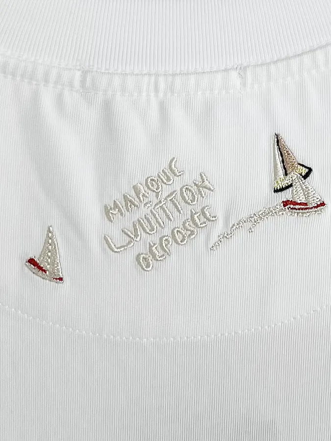 Louis Vuitton 2025ss New Stitched Sail Short Sleeve T Shirt