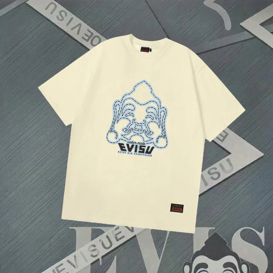 EVISU New Buddha Print Short Sleeve Loose Fit情侣款