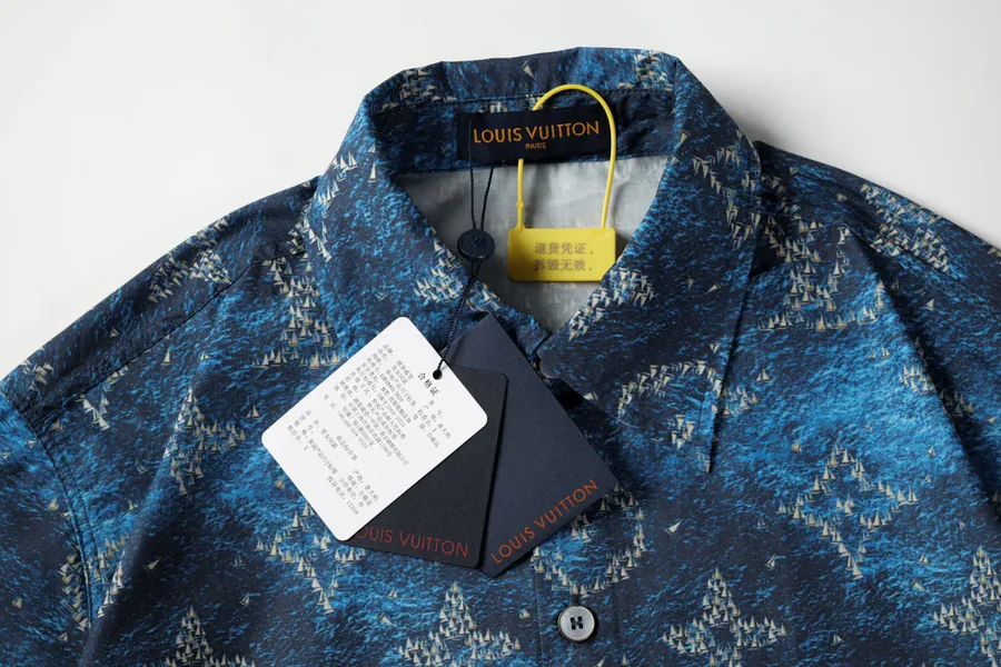 LOUIS VUITTON Ocean Ship Print Beach T Shirt