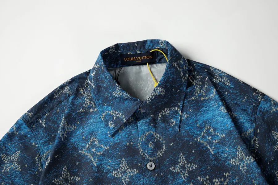 LOUIS VUITTON Ocean Ship Print Beach T Shirt