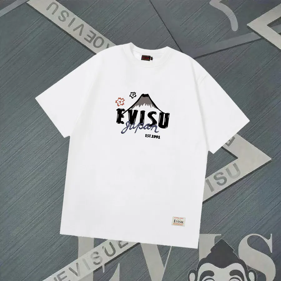 EVISU New Dharma Print Oversized T Shirt for Couples