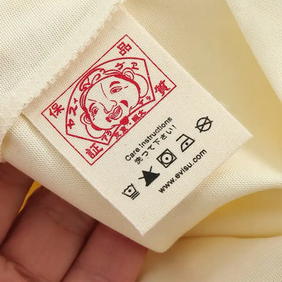 EVISU New Lucky Cat Small Seagull Print Loose T Shirt