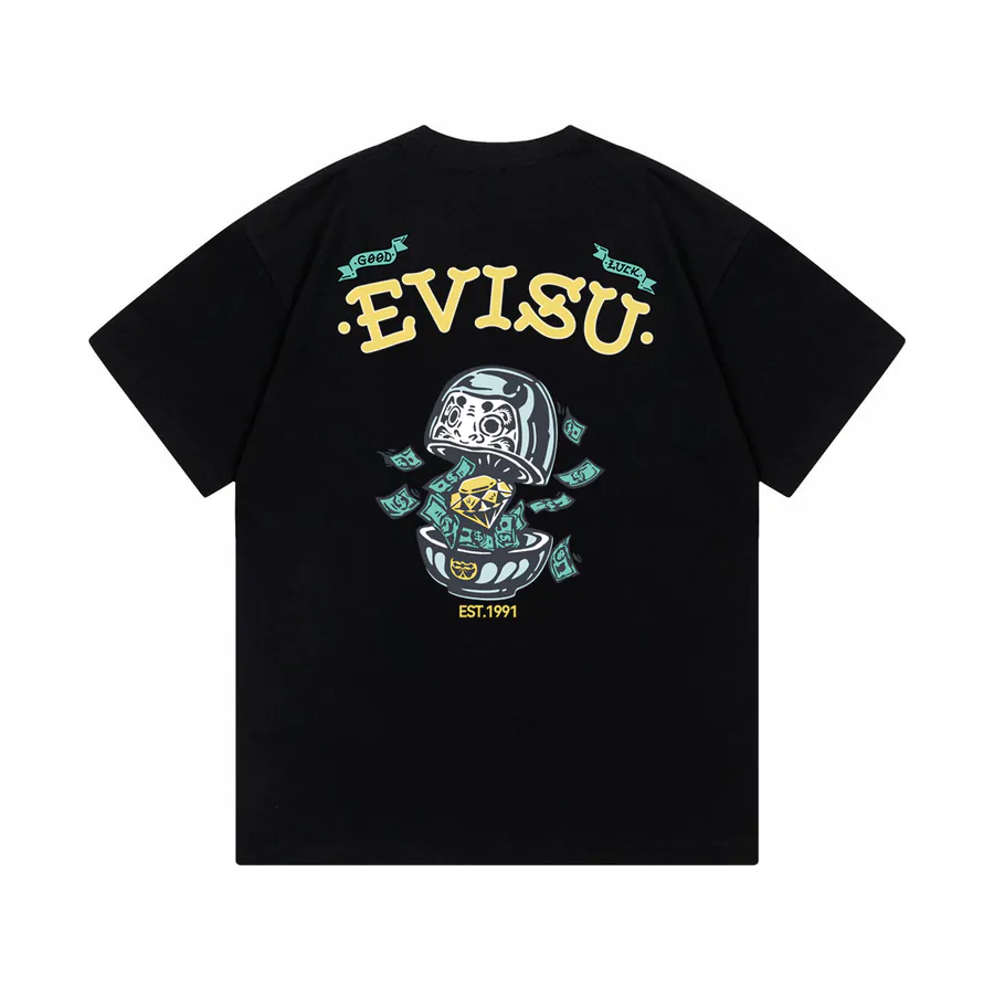 EVISU New Diamond Bill Print Loose Fit T Shirt