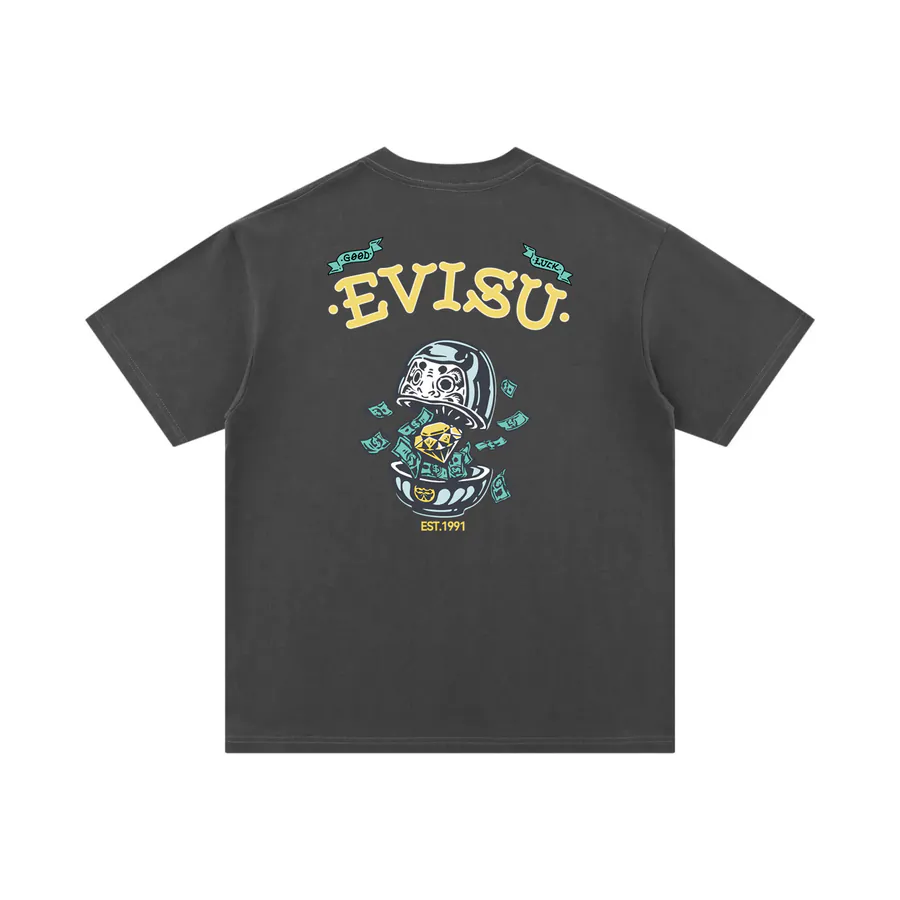 EVISU New Diamond Bill Print Loose Fit T shirt