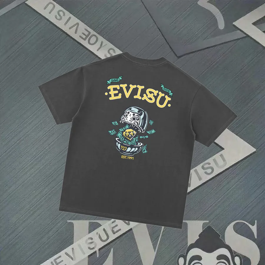 EVISU New Diamond Bill Print Loose Fit T shirt