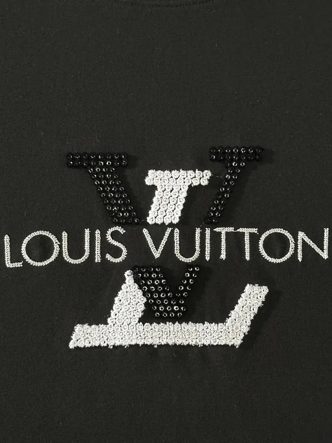 Louis Vuitton 25SS Spring Summer New Arrival Front Panel Embroidered T Shirt