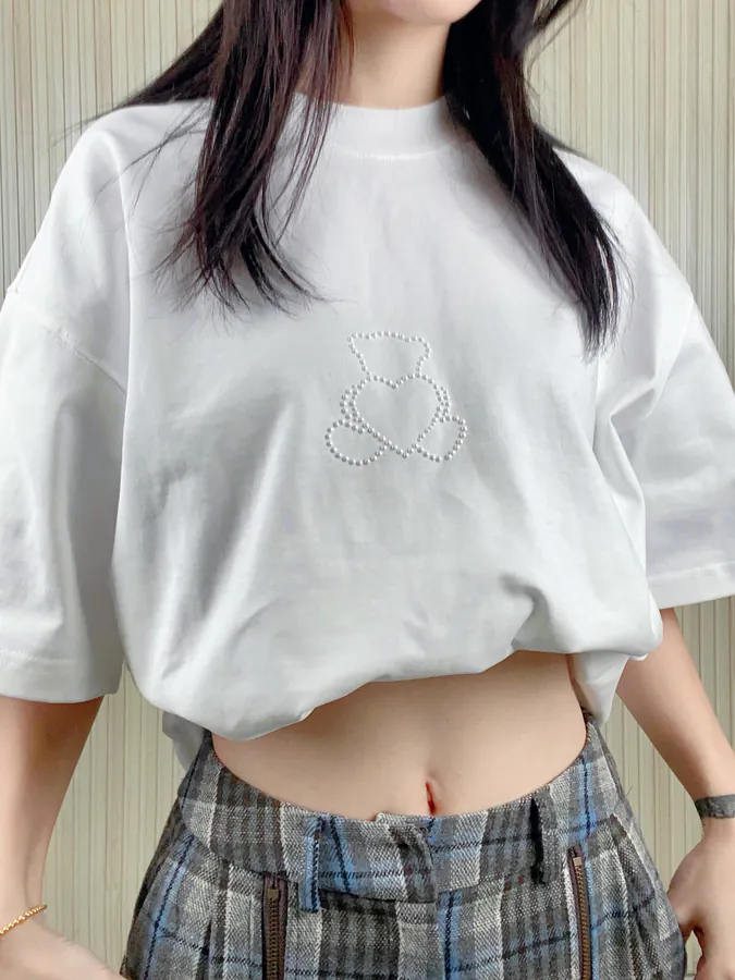Top Version Pearl Bear T Shirt by WE1