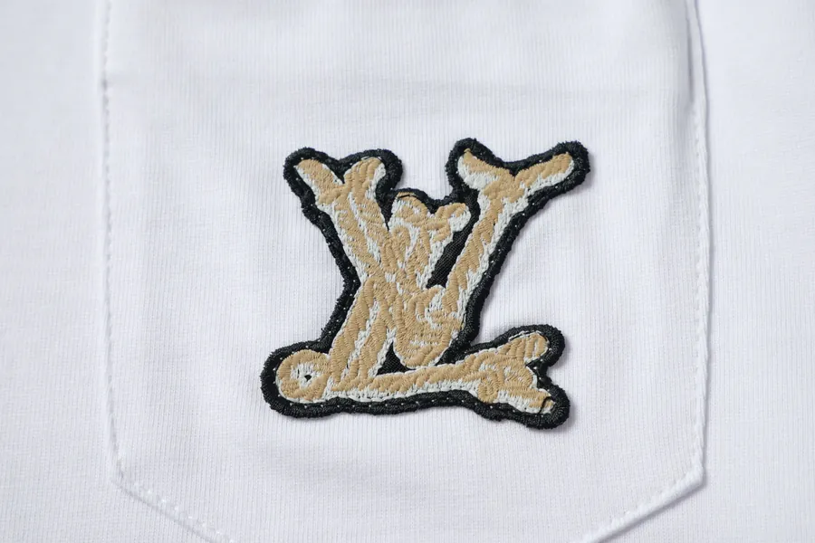 Louis Vuitton 2025 New Pocket Monogram Decorated Short Sleeve T Shirt