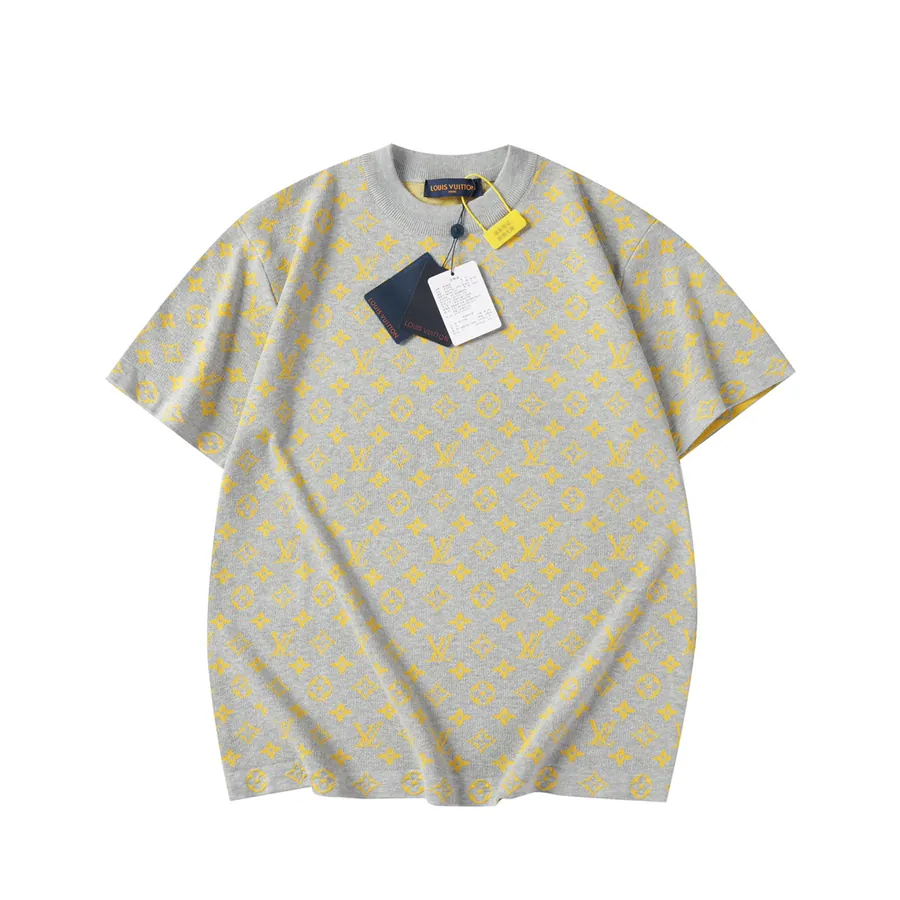 Louis Vuitton Monogram Glitter Knit Tee with Size Description