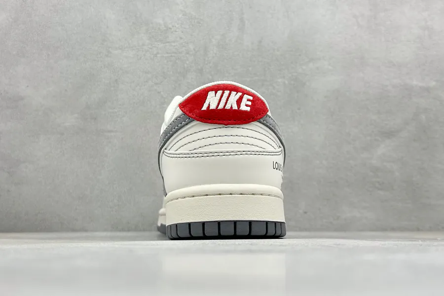 Nike SB Dunk Low LV Custom Edition Red Sole, Gray Outsole