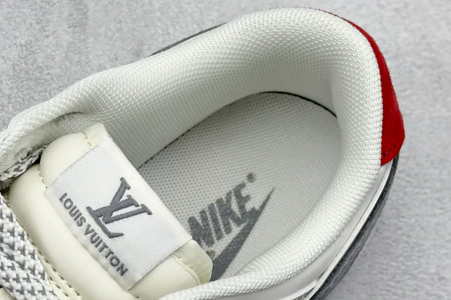 Nike SB Dunk Low LV Custom Edition Red Sole, Gray Outsole