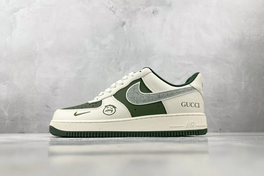 Nike Air Force 107 Gucci Collaboration White Green