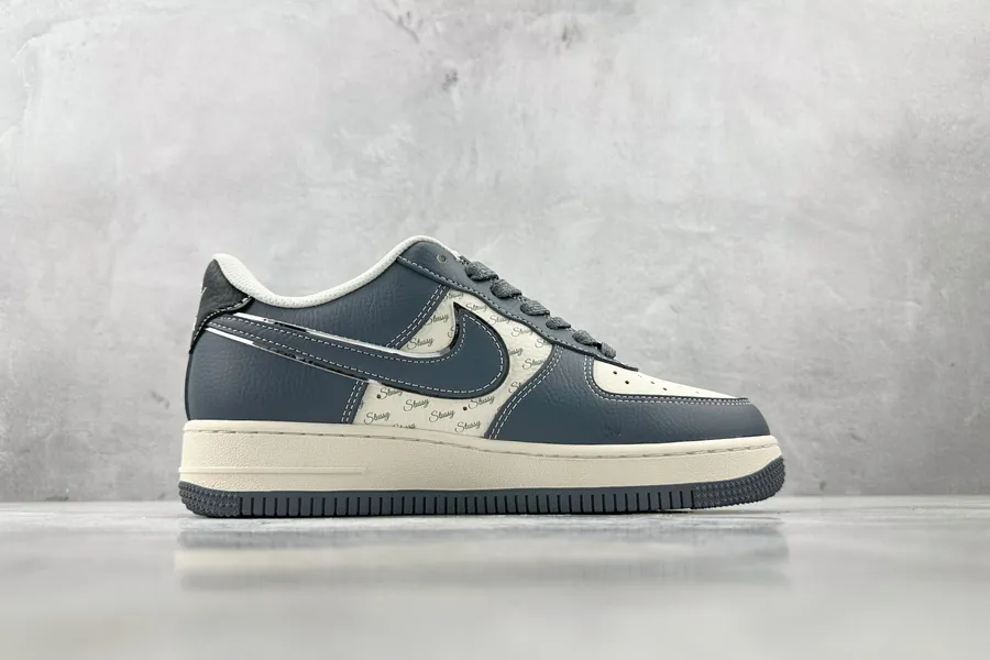 Nike Air Force 107 Stussy Collaboration Blue and White