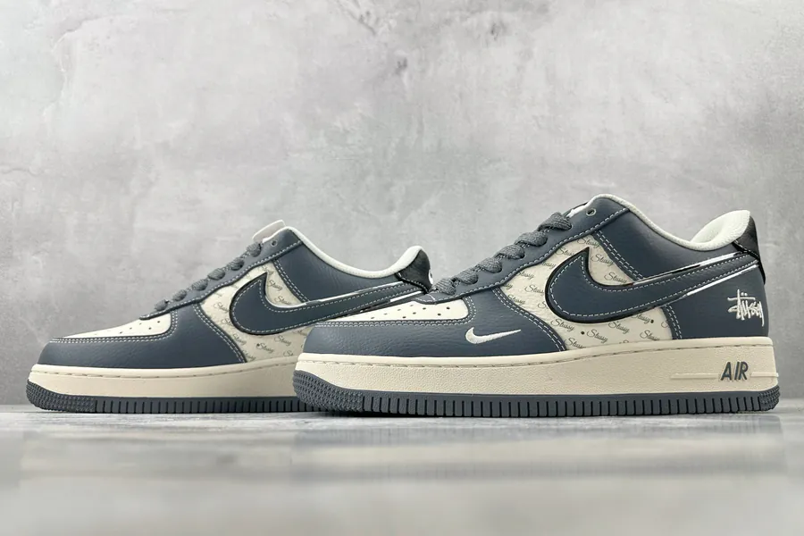 Nike Air Force 107 Stussy Collaboration Blue and White