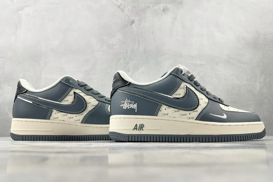 Nike Air Force 107 Stussy Collaboration Blue and White
