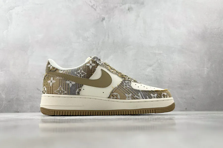 Nike Air Force 107 Brown, Yellow, White