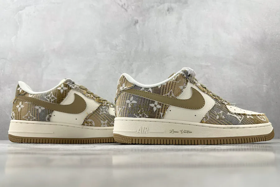 Nike Air Force 107 Brown, Yellow, White