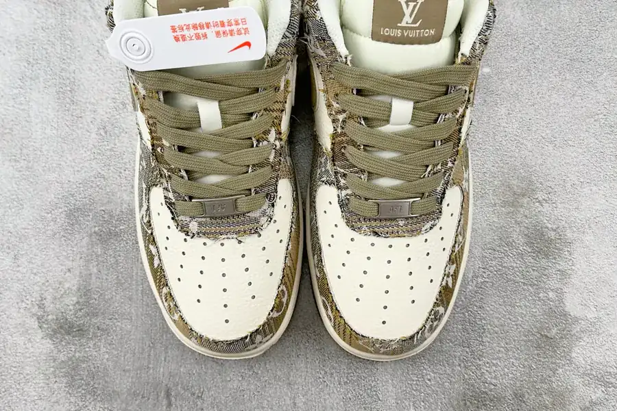 Nike Air Force 107 Brown, Yellow, White