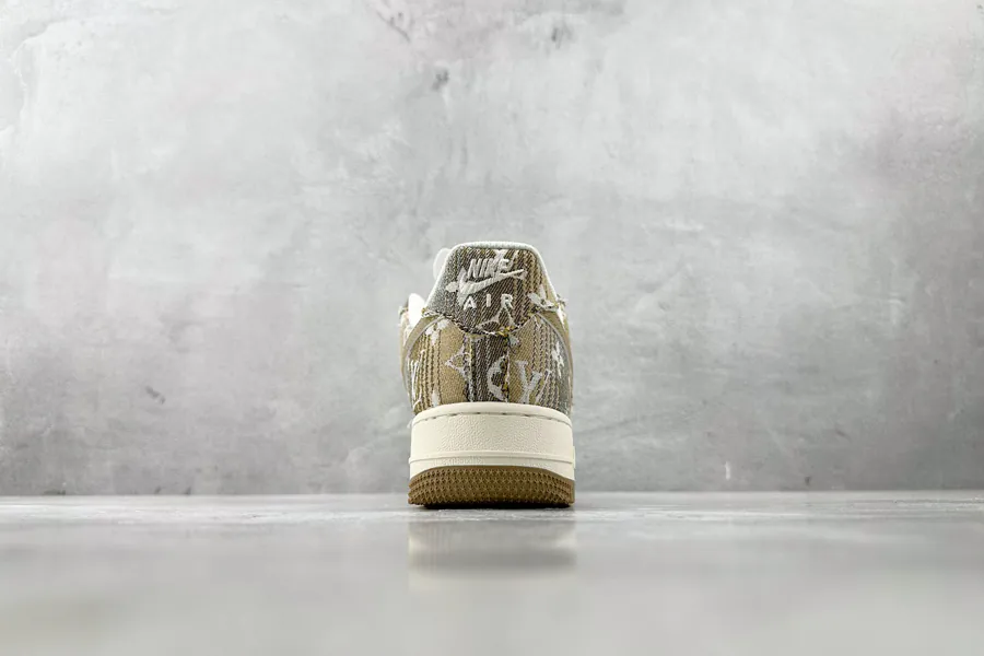 Nike Air Force 107 Brown, Yellow, White