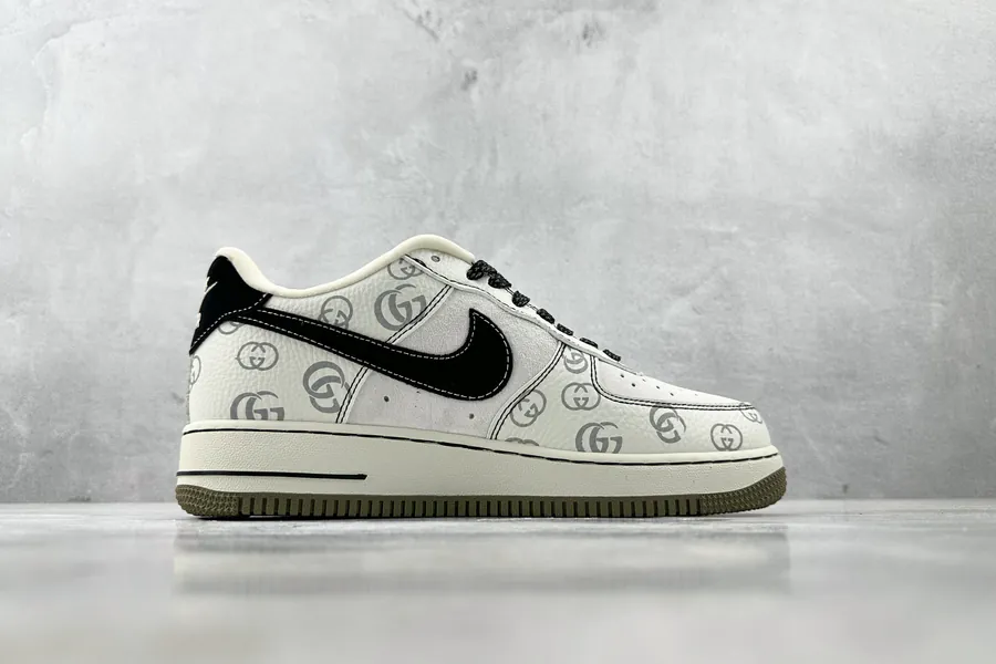Nike Air Force 107 Gucci Collaboration White Black