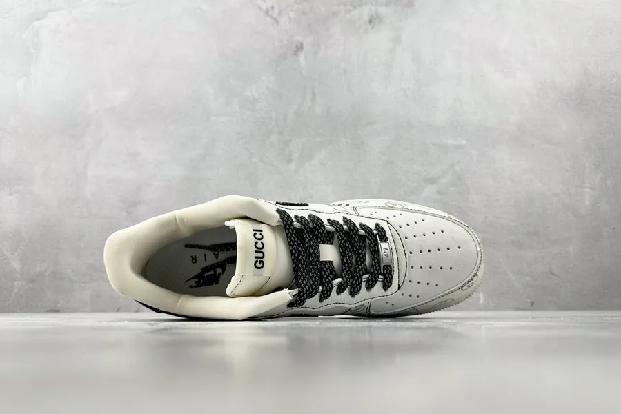 Nike Air Force 107 Gucci Collaboration White Black
