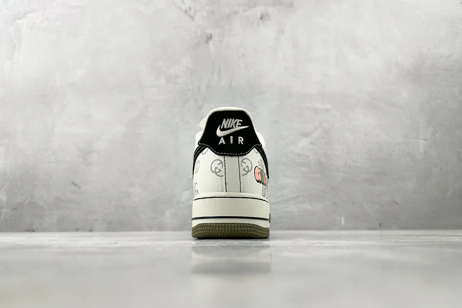 Nike Air Force 107 Gucci Collaboration White Black