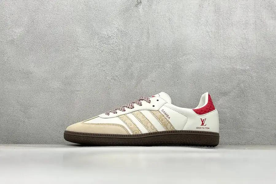 Adidas originals Samba OG x Louis Vuitton Brown White Red
