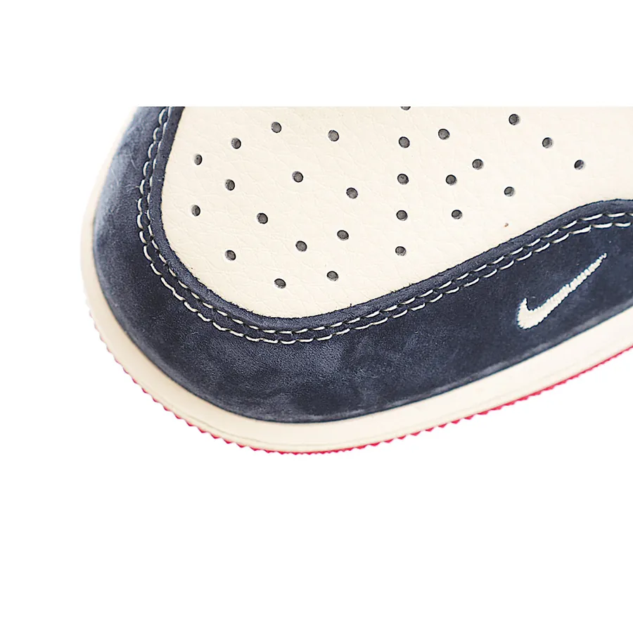 Air 1 Low 1 Qiao1 Collaboration Blue and Red Laces