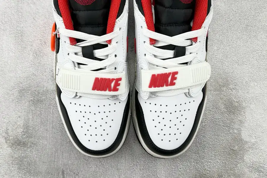 Jordan Legacy 312 Low in White, Black, and Red