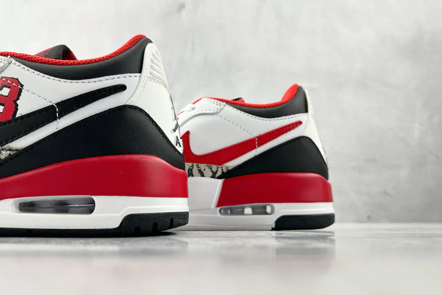 Jordan Legacy 312 Low in White, Black, and Red