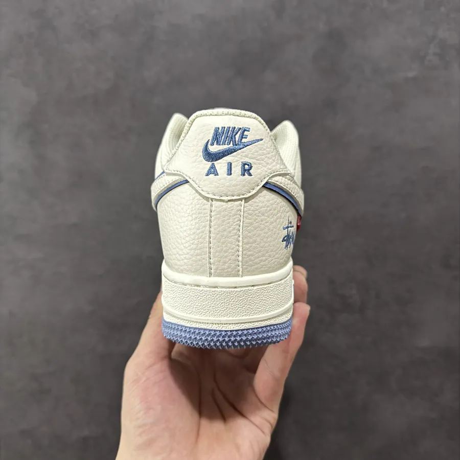 Nike Air Force 1 Low 07 x Stussy White Blue Swoosh